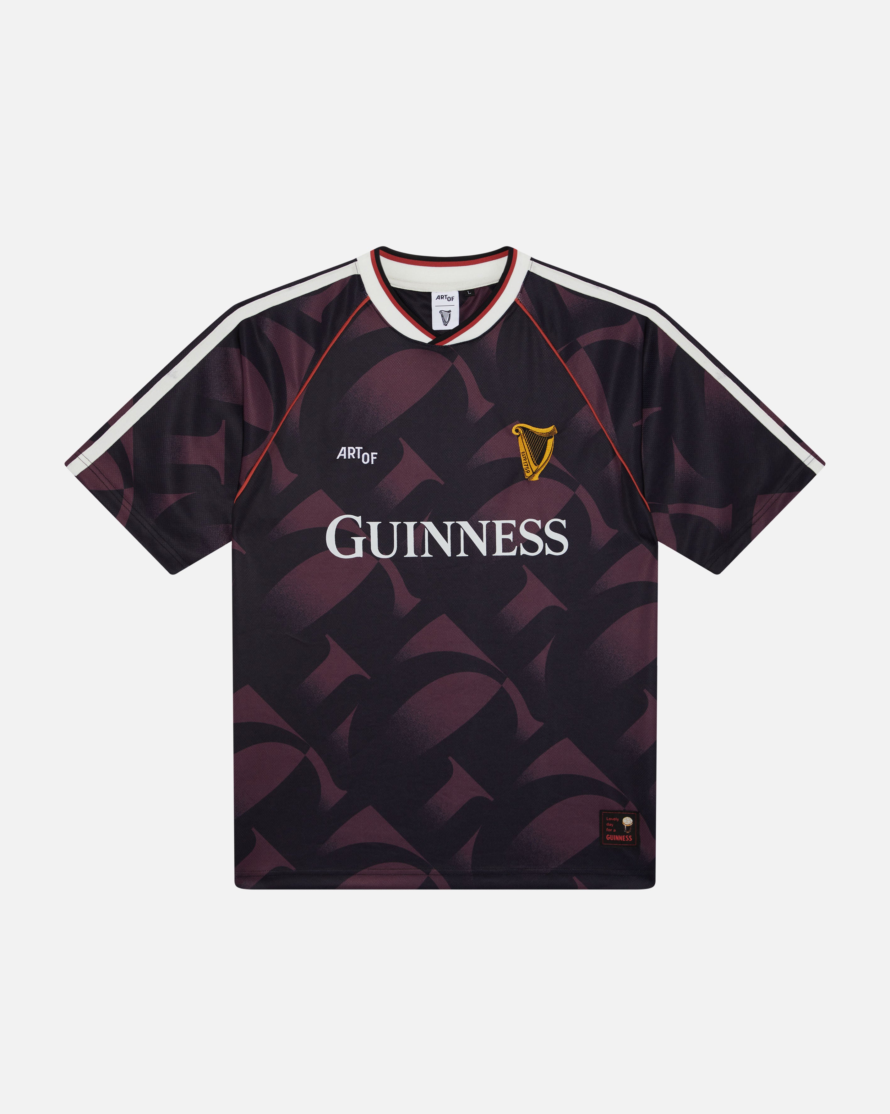 ART OF Football x Guinness Football Shirt | AOF Burgundy Top