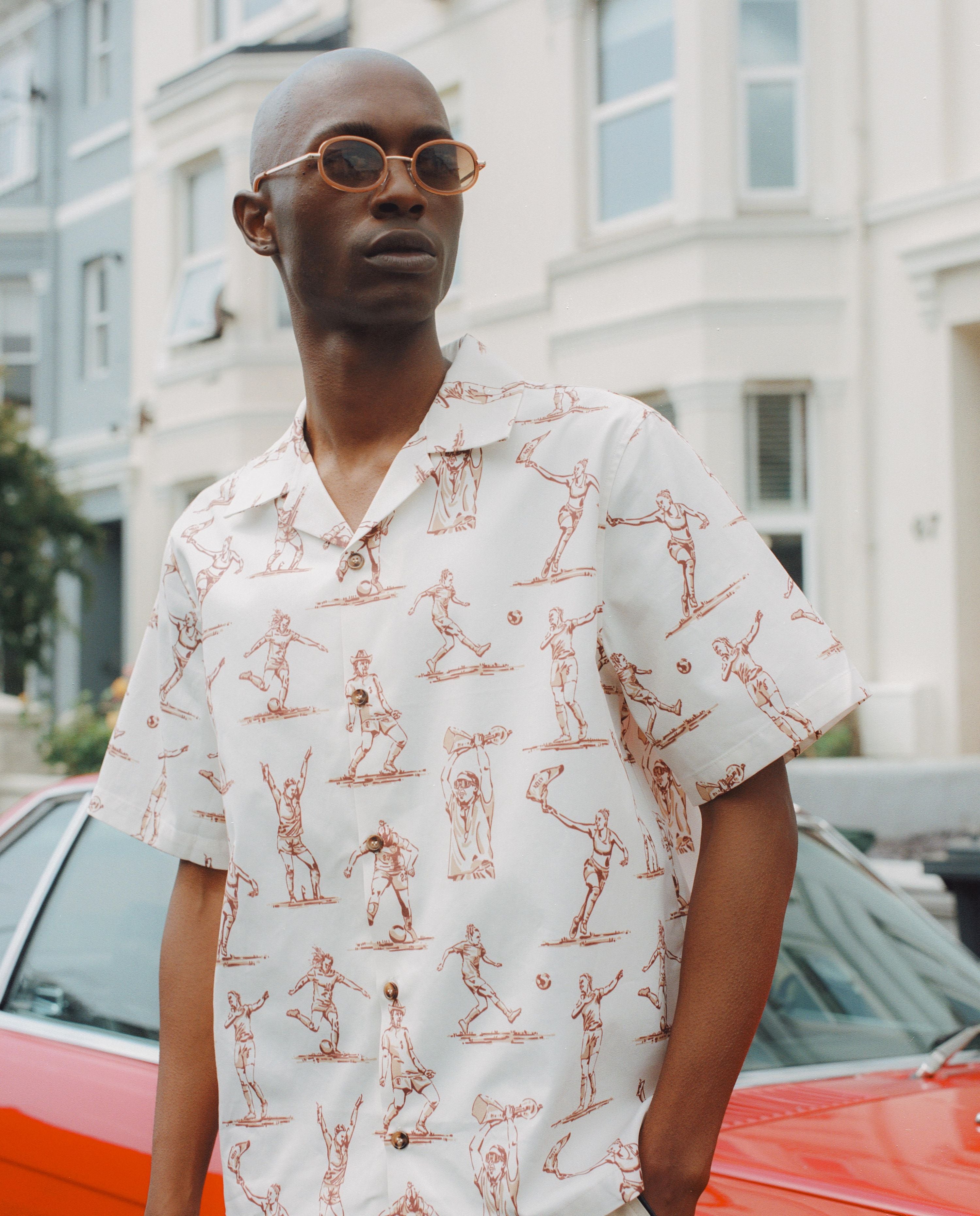 AOF x Lioness | Button Down Shirt | Printed | Shop | Art of Football