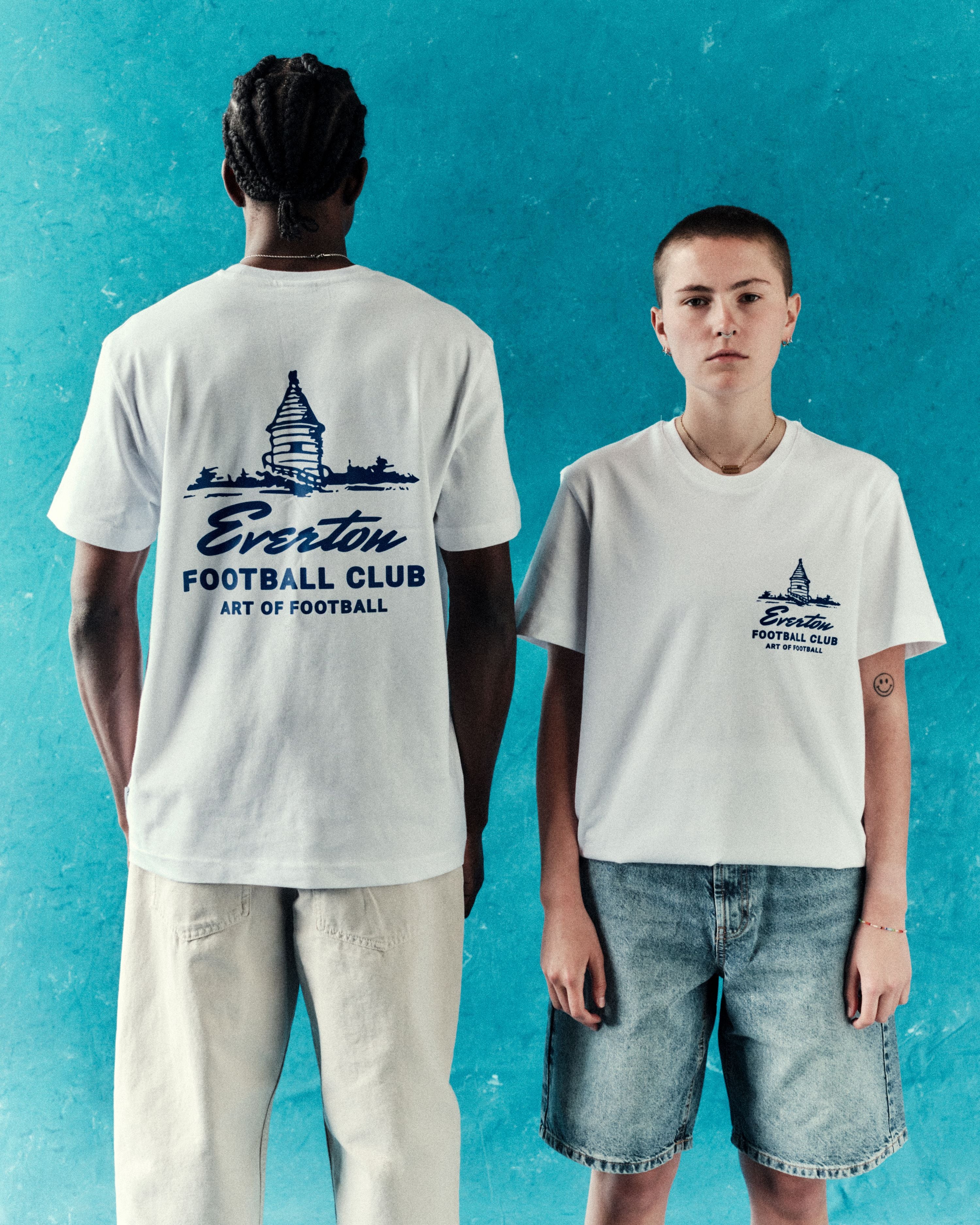 ART OF x Everton Tower Tee | EFC White Graphic Football T-shirt