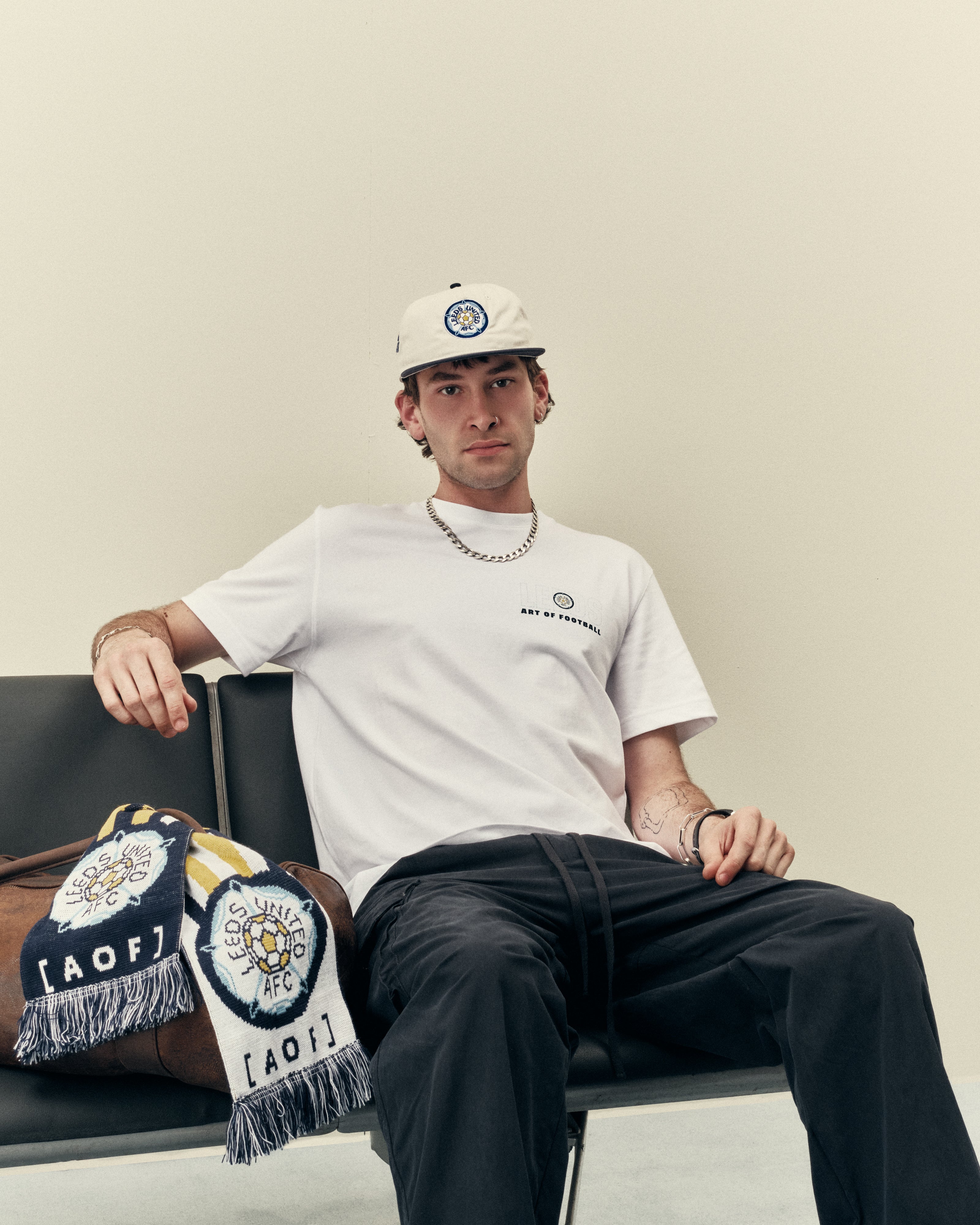 AOF x Leeds Two Tone Cap | White & Navy | AOF