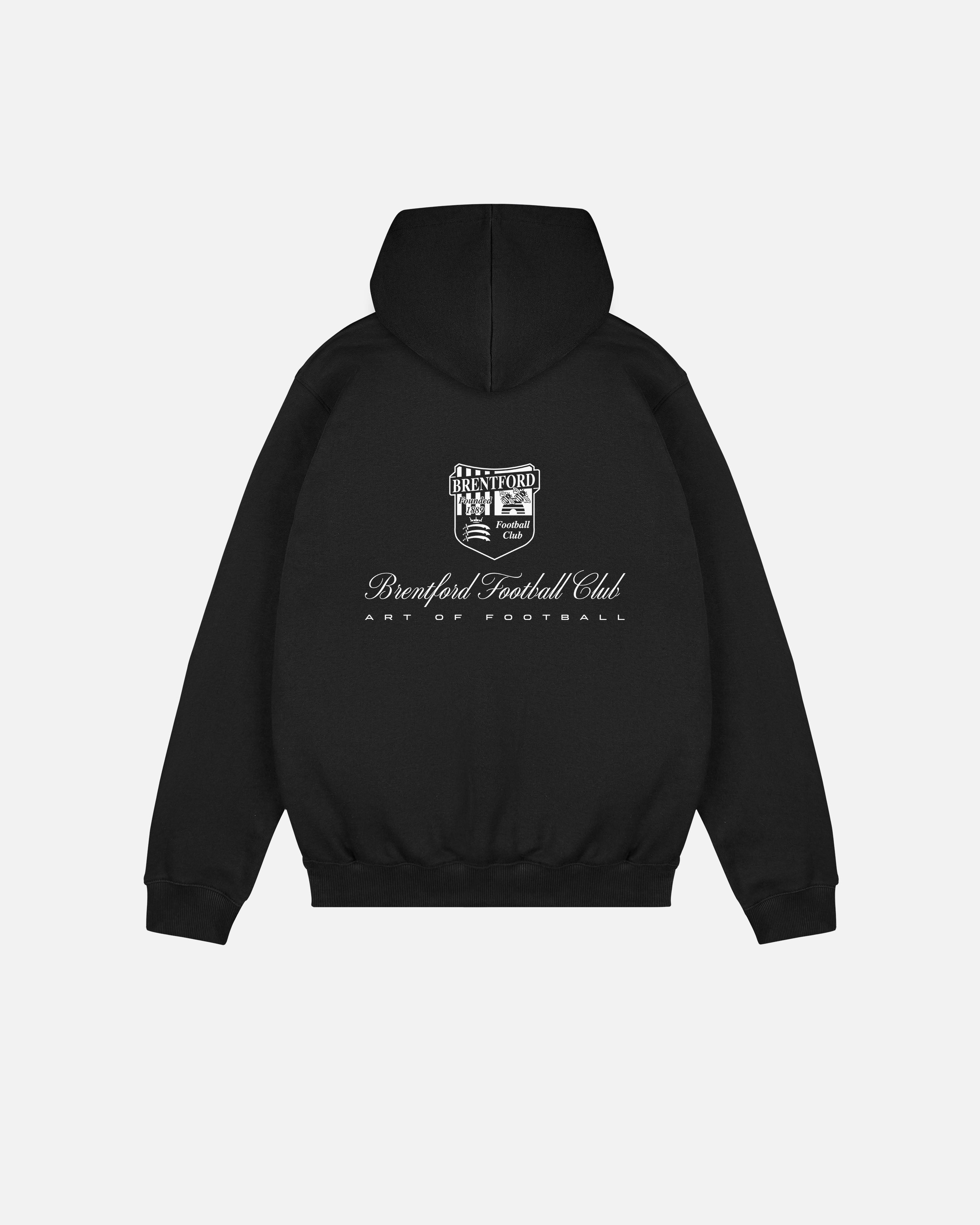 ART OF Football x Brentford Heritage Hoodie | AOF x BFC Black Sweat