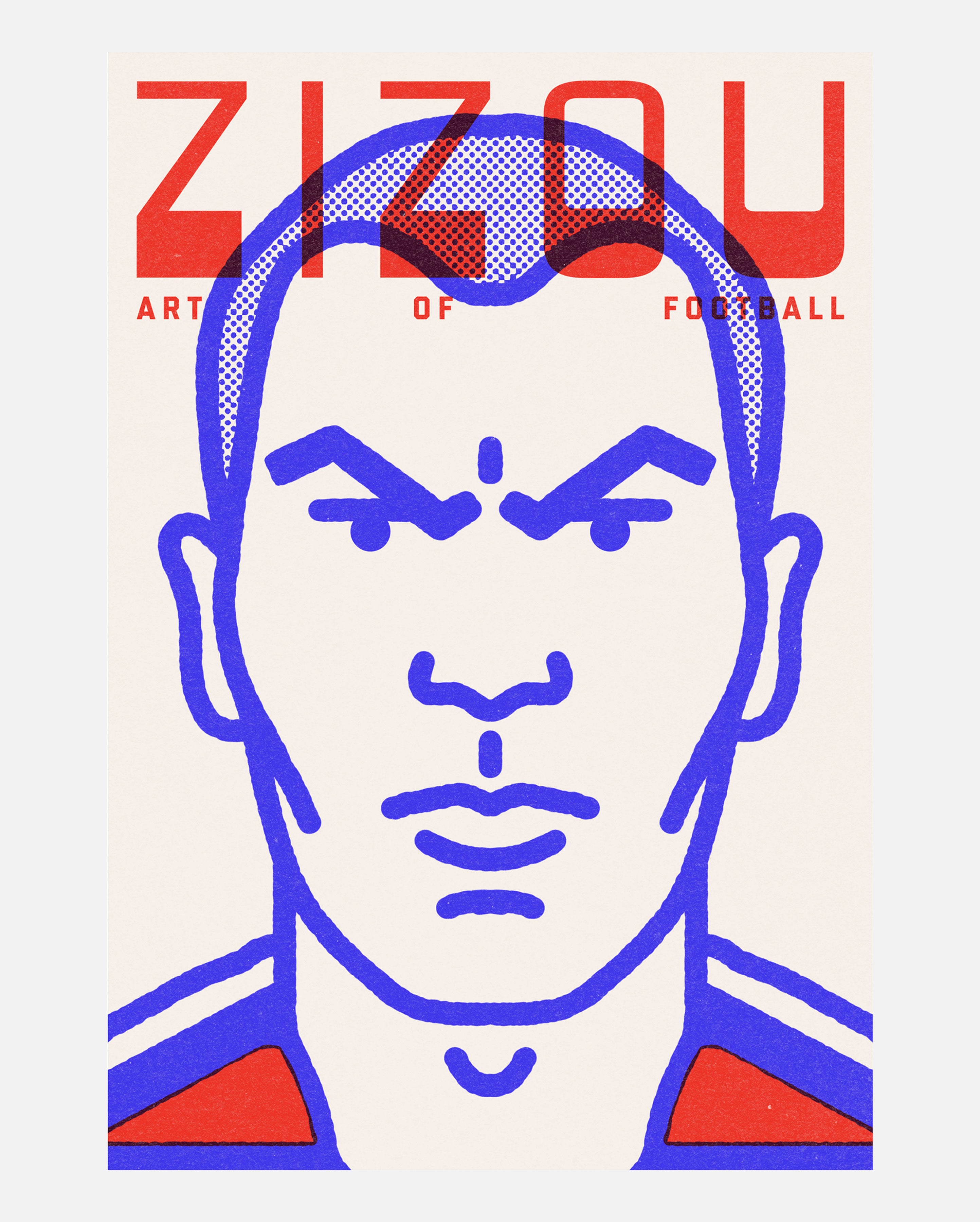AOF Zizou Framed Print | Wall Art | Art of Football