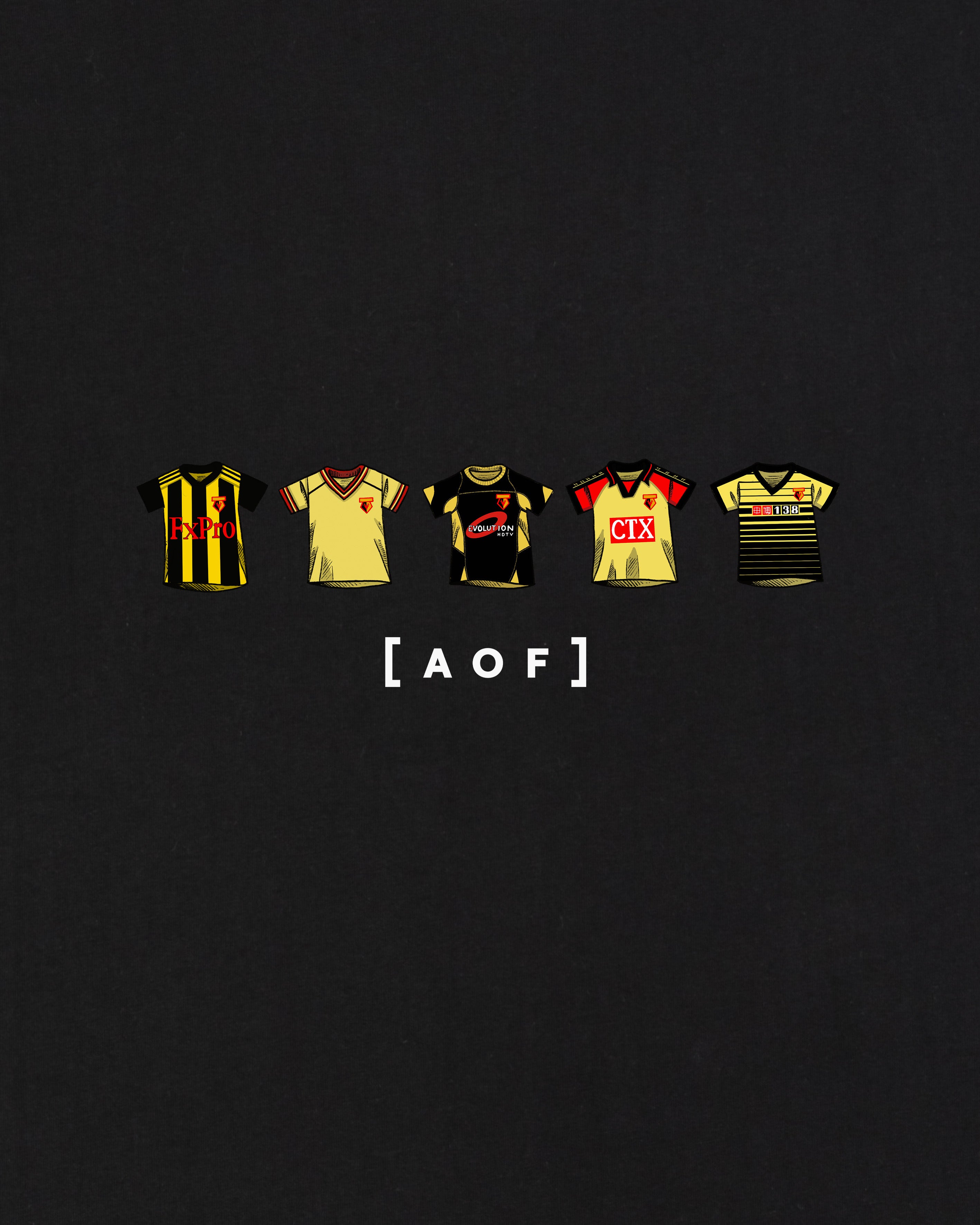 AOF WFC Printed Classics Tee | Black Graphic T-shirt | Art of Football