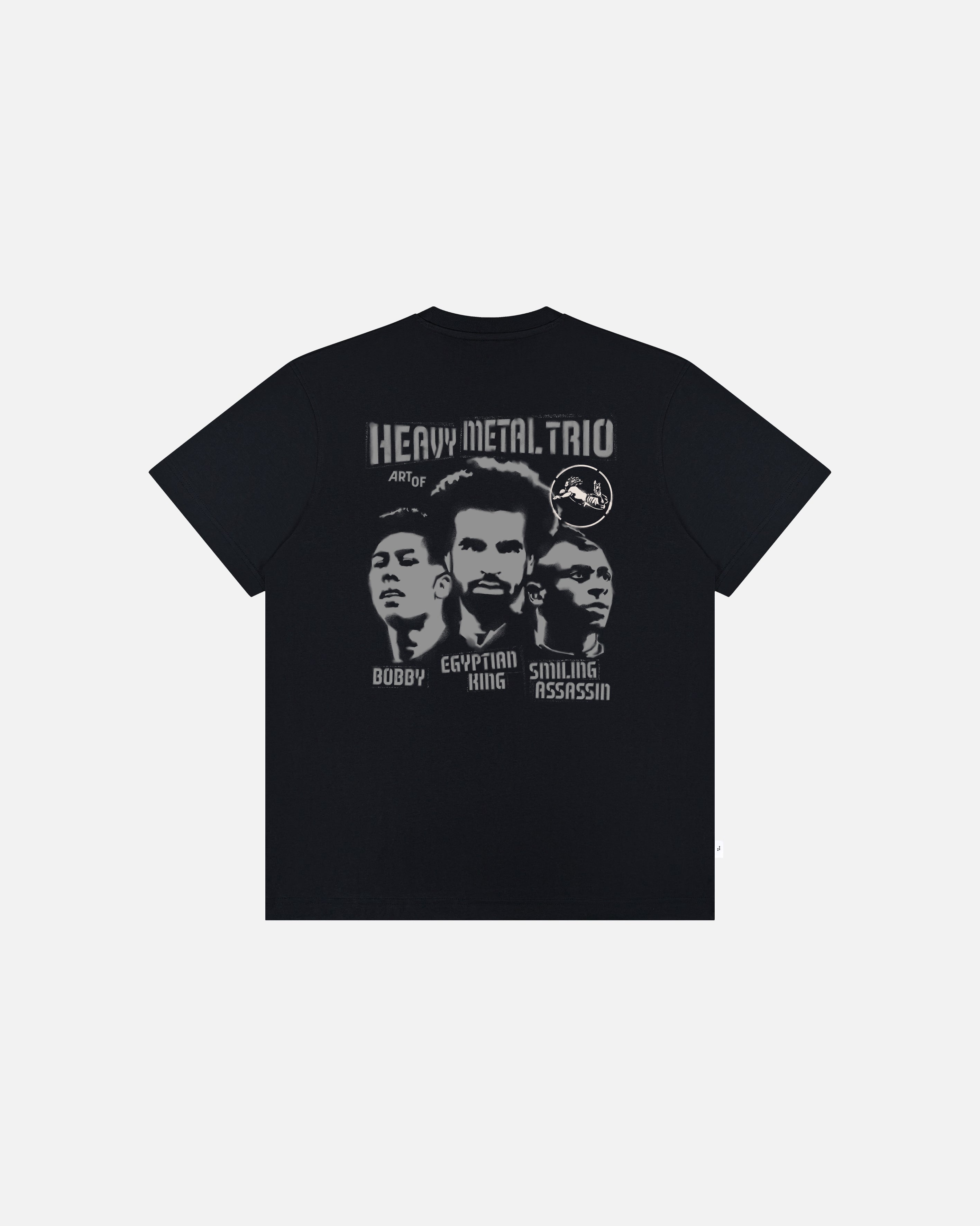 ART OF Secret Tournament Heavy Metal Trio Tee | Black Football T-shirt