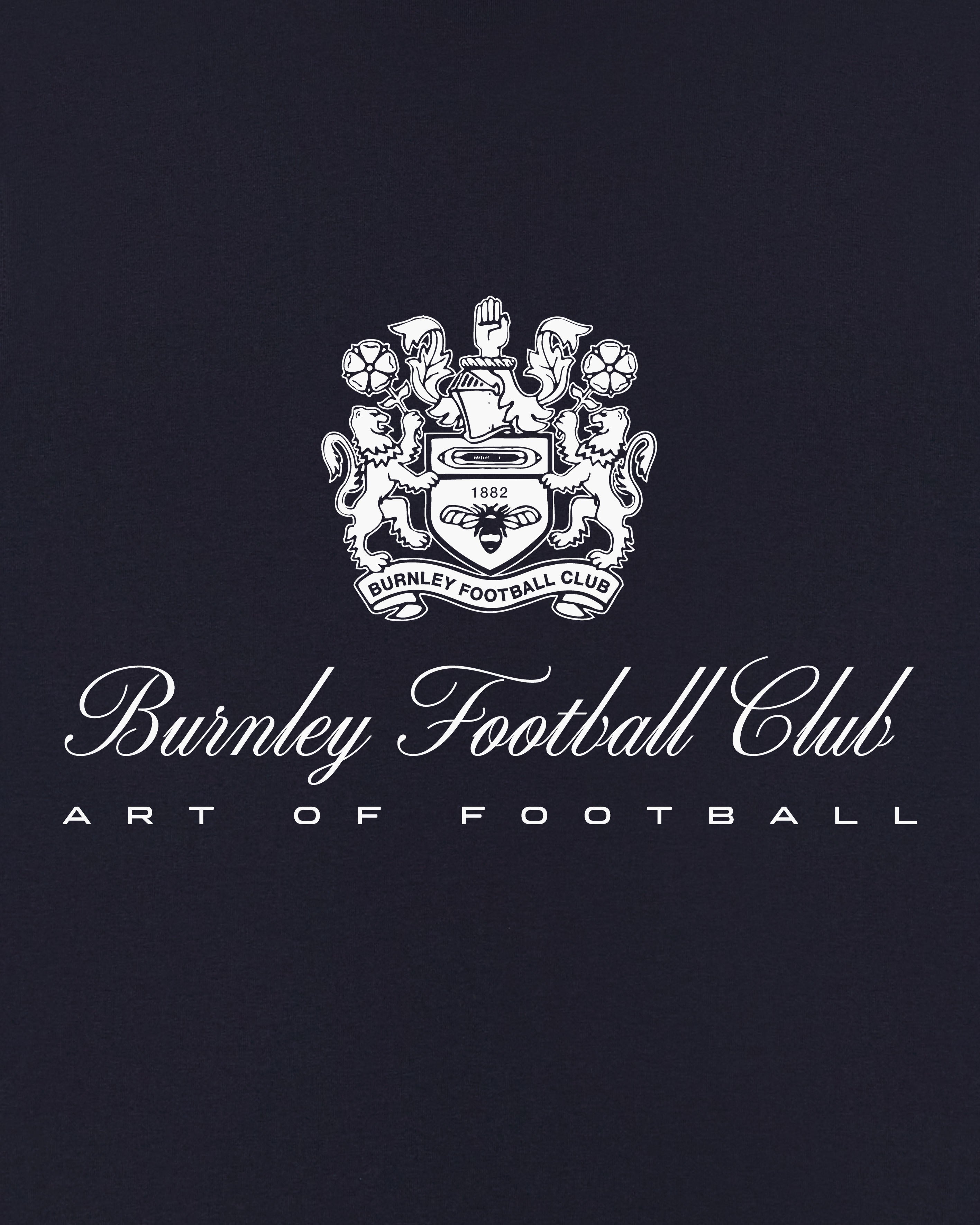 ART OF Burnley Heritage Tee | Navy Graphic Football T-shirt