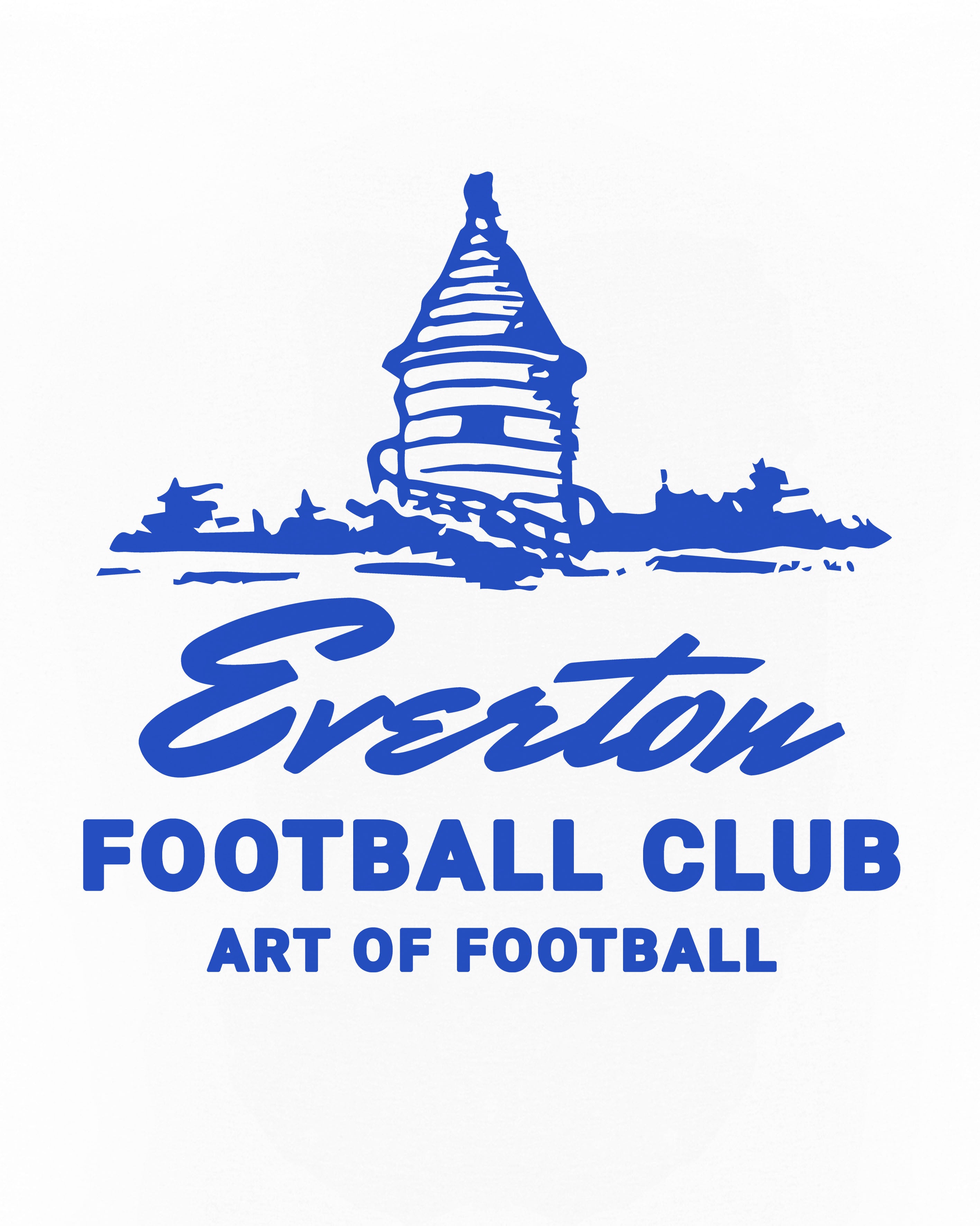 ART OF x Everton Tower Tee | EFC White Graphic Football T-shirt