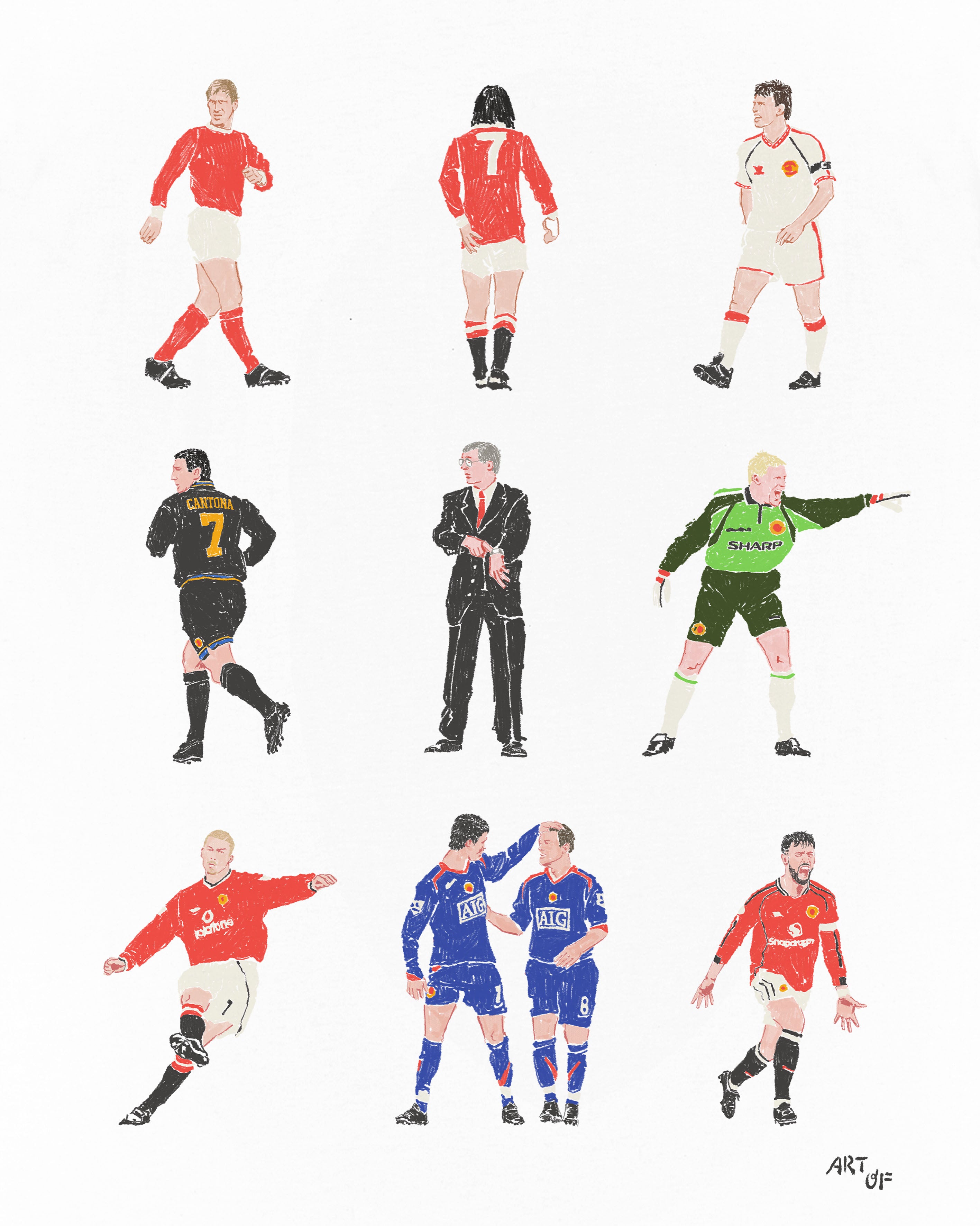 ART OF x United Generations Tee | MUFC White Graphic Football T-shirt