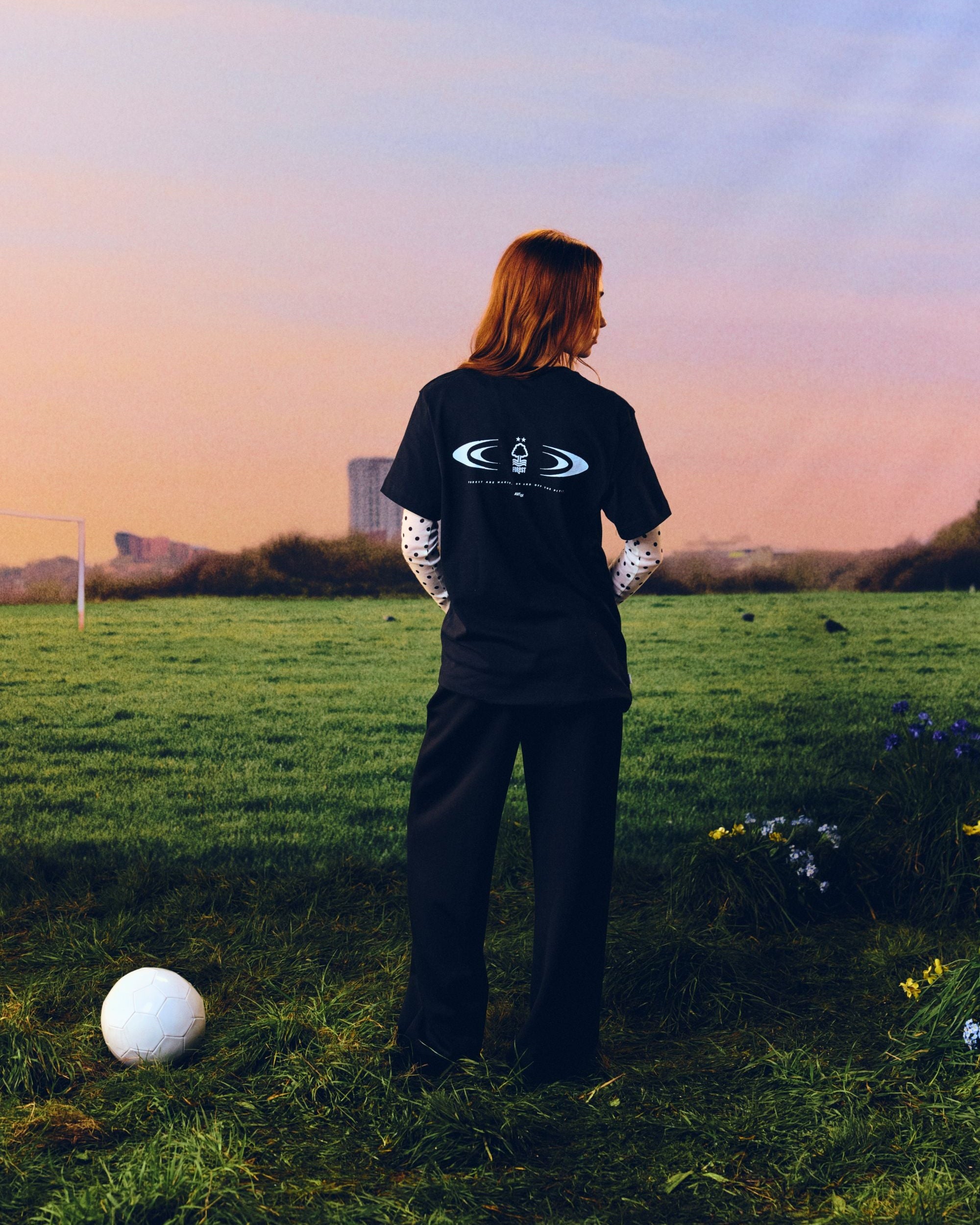 ART OF x Forest 00s Graphic Tee | NFFC Black Graphic Football T-shirt