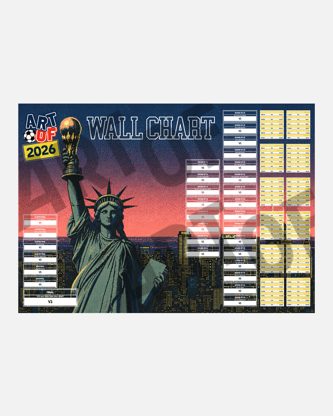 ART OF WC26 Wall Chart | Football Poster Free Download
