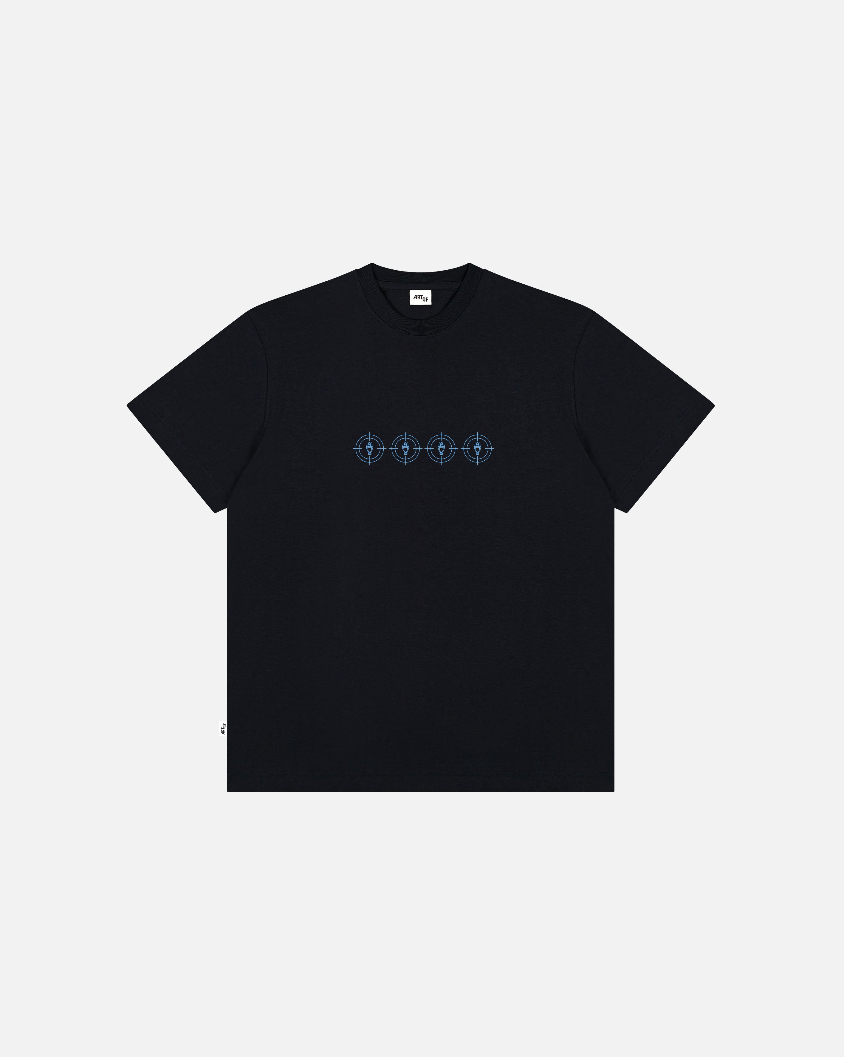 ART OF FOUR Tee | Black Graphic Football T-shirt
