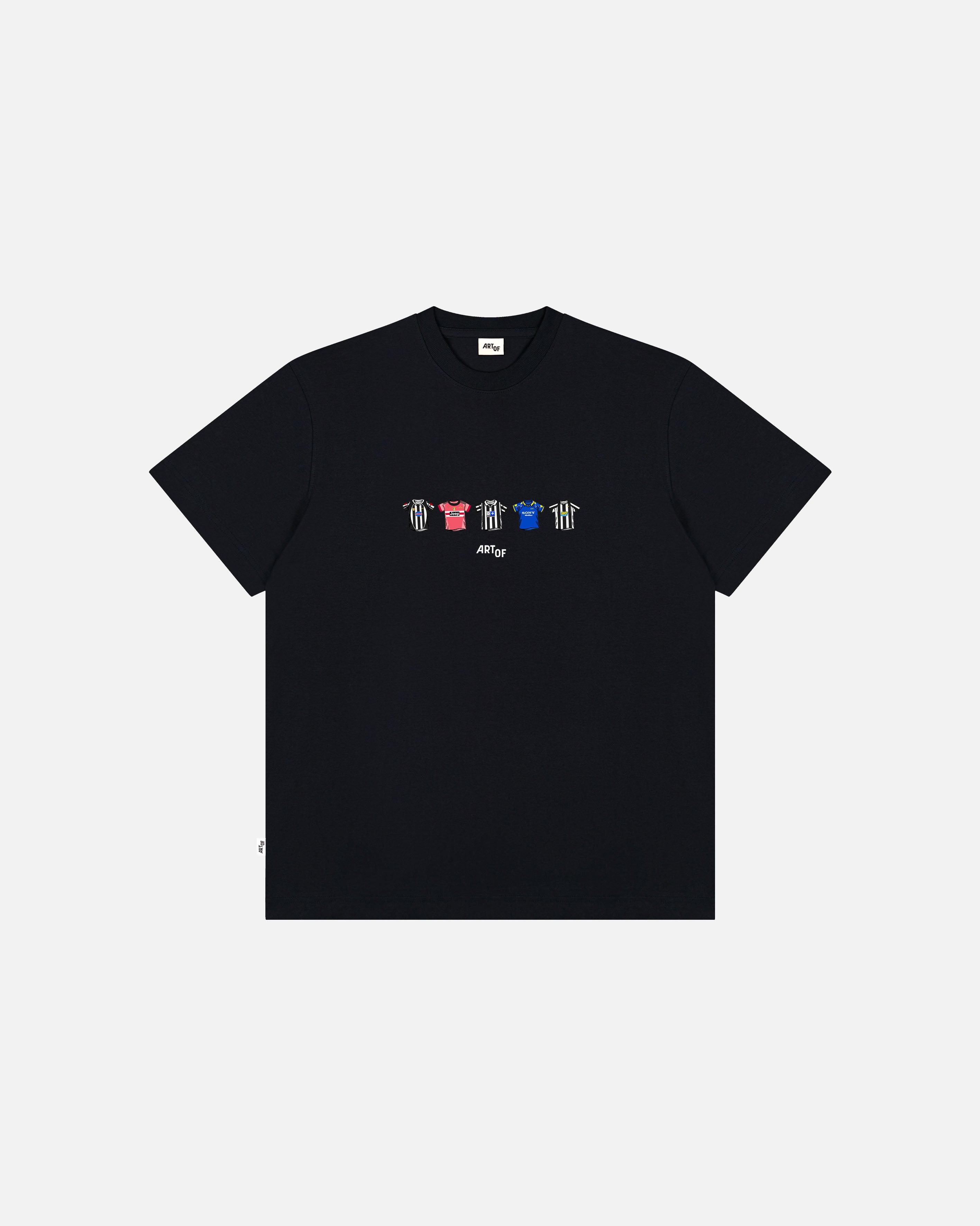 ART OF Juve Printed Classics Tee | Black Graphic Football T-shirt