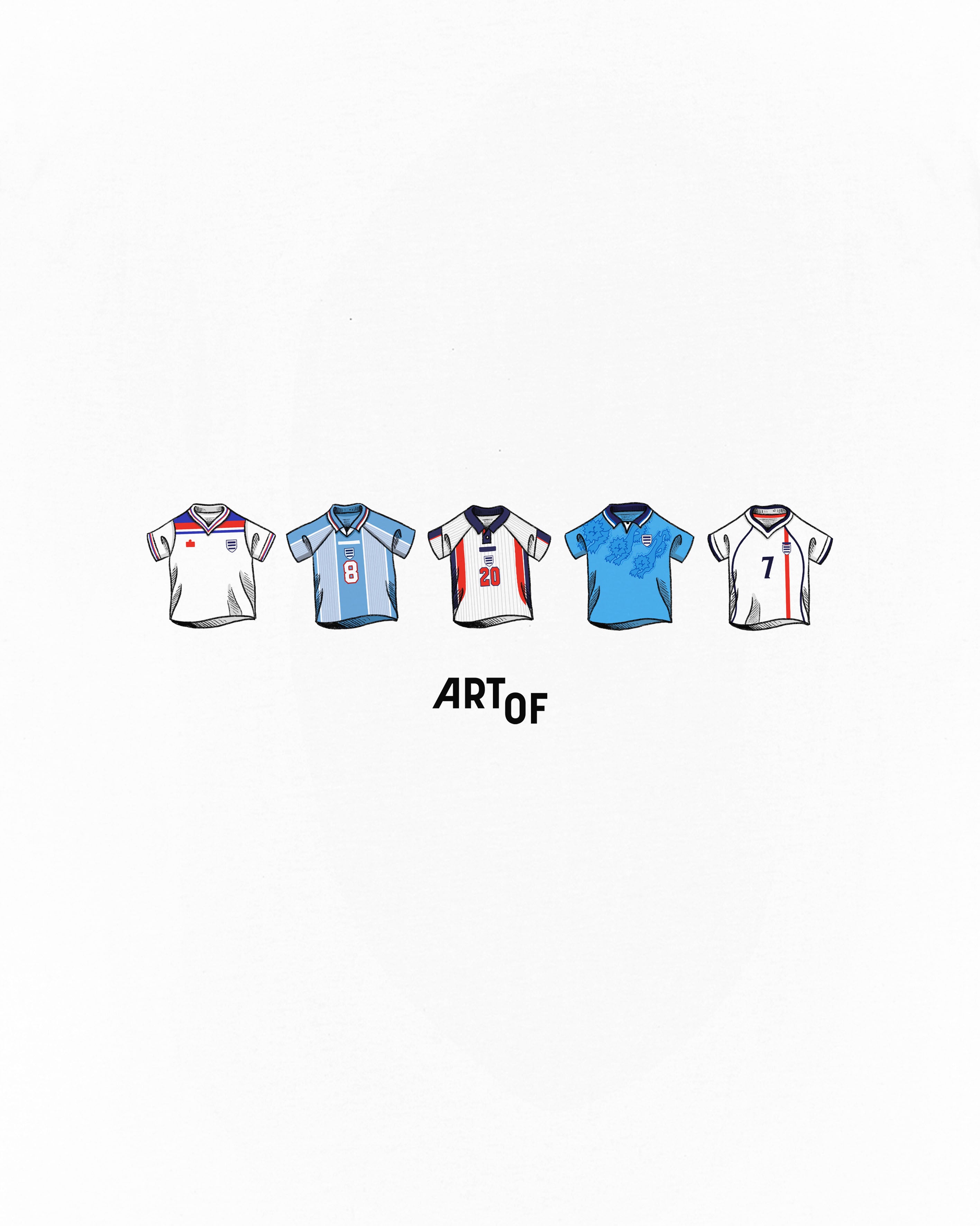 ART OF God Save The Classics Printed Tee | White Football T-shirt